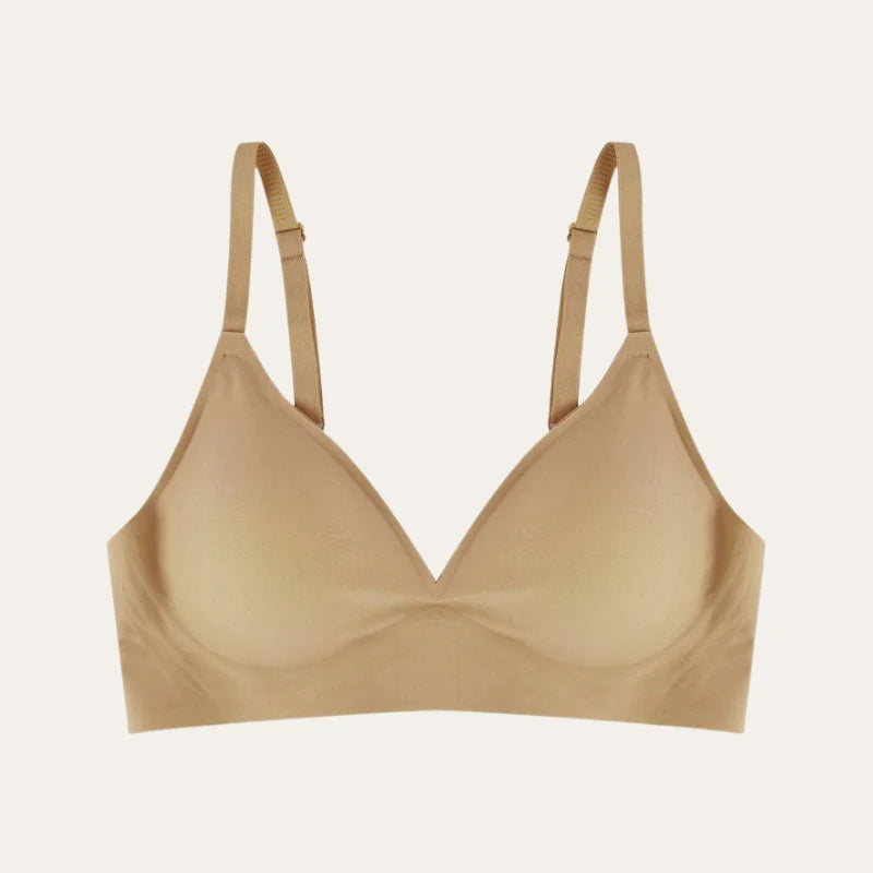 Bralette Sublime Le Liss caramelo sem aros imagem de produto fundo neutro