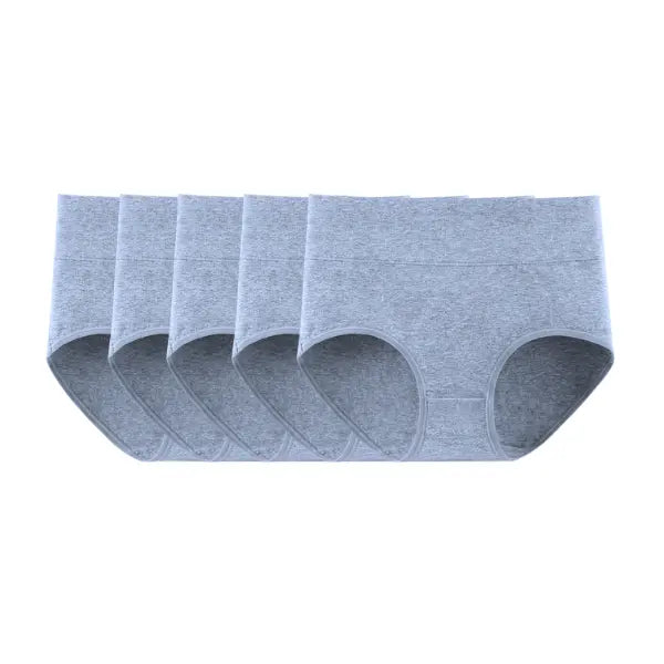 Cuecas Algodão Cintura Média Cinza Em Fundo Branco