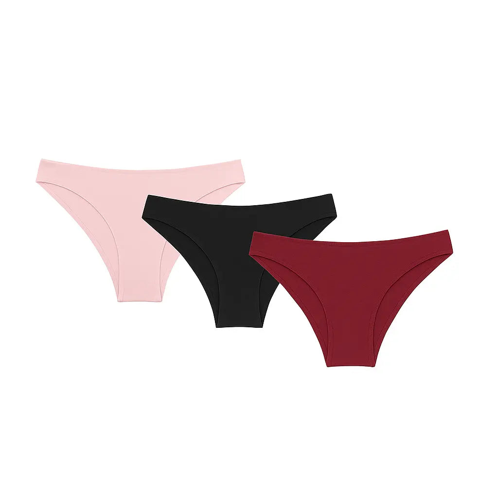 Kit 3 Cuecas de Algodão com Cintura Média – Le Liss