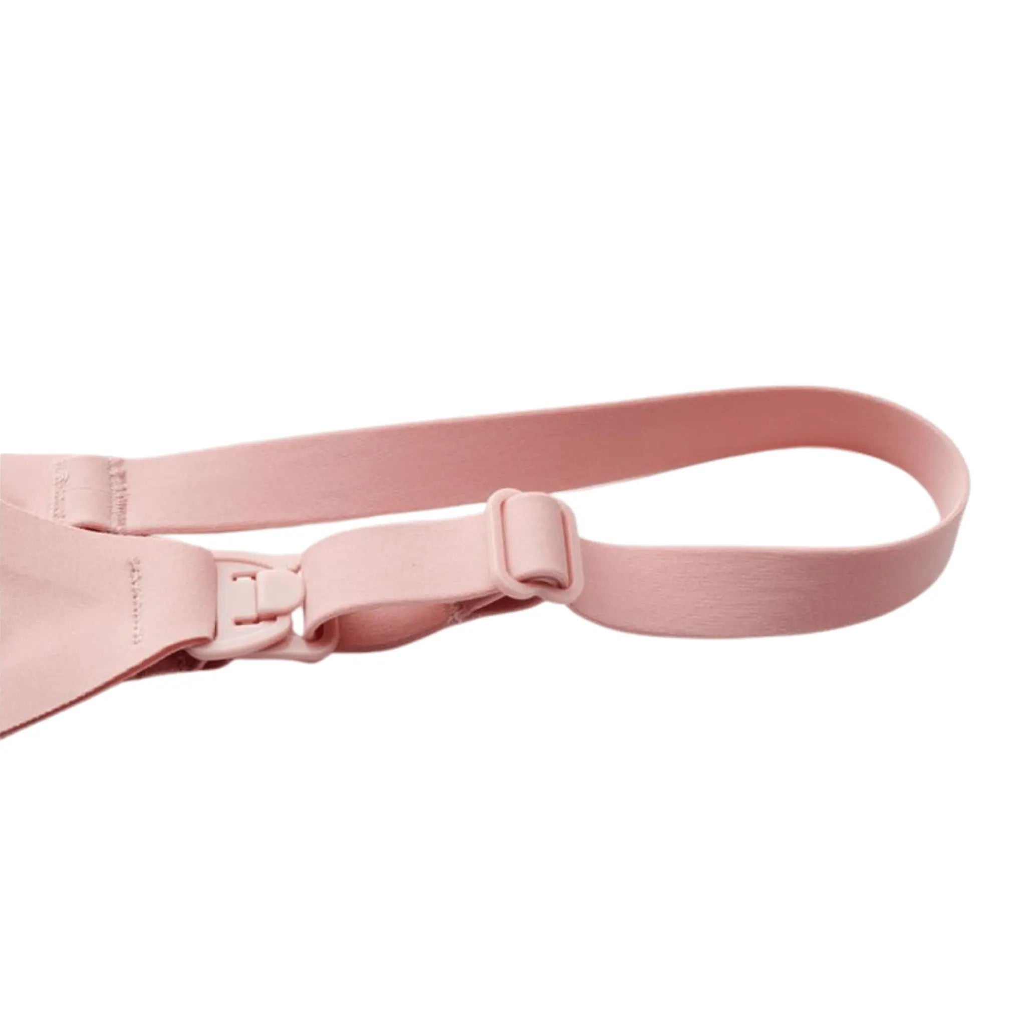 Fecho de amamentação do sutiã rosê. Alças ajustáveis para maior conforto.