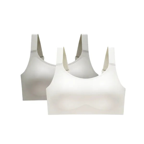 Pack com soutiens sem aro Aura nas cores greige e branco