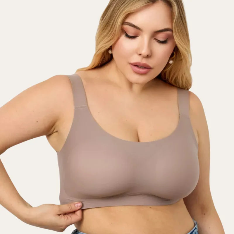 Soutien Aura Nude – Detalhe do tecido e sustentação