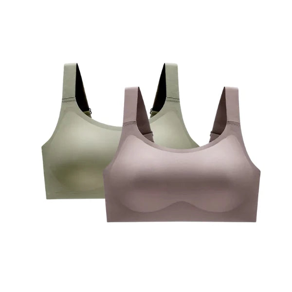 Pack com soutiens sem aro Comfort Plus nas cores nude e verde militar