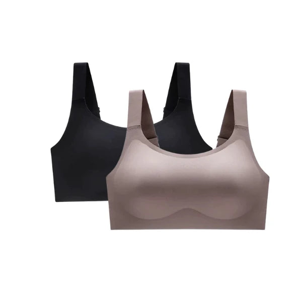 Pack com soutiens sem aro Comfort Plus nas cores nude e preto.