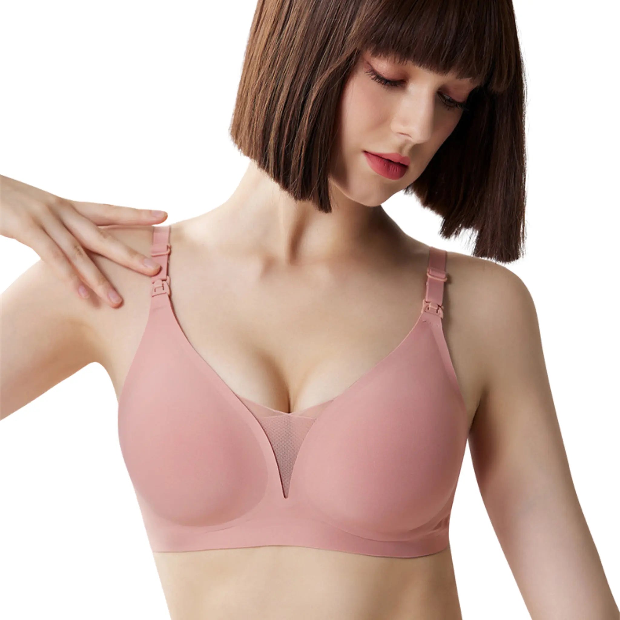 Soutien Para Amamentar Sem Aro Rosé Suave - Le Liss