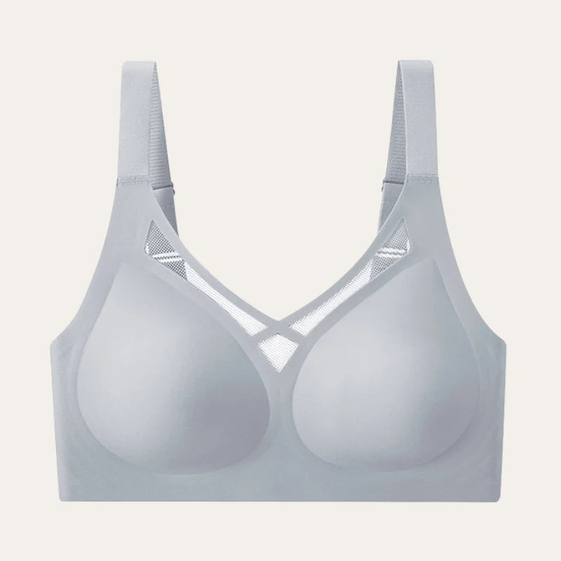 Soutien Savia azul acinzentado Le Liss em vista frontal, produto sem modelo
