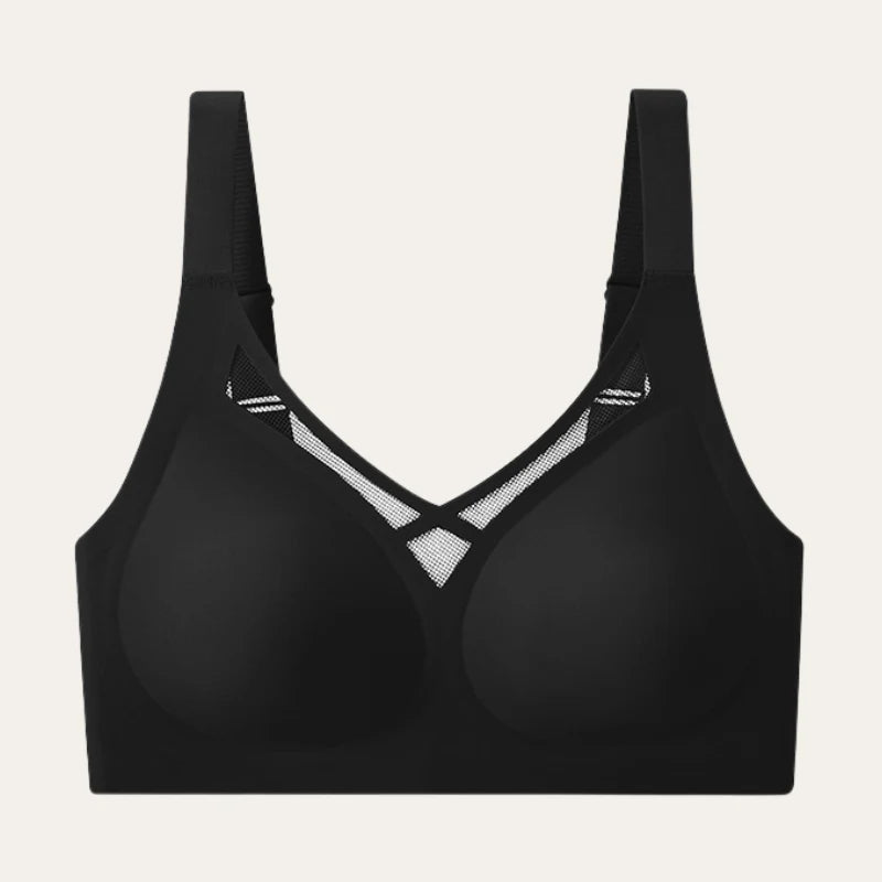 Soutien Savia Preto – Le Liss, sem aro, com sustentação elevada e design sem costura.