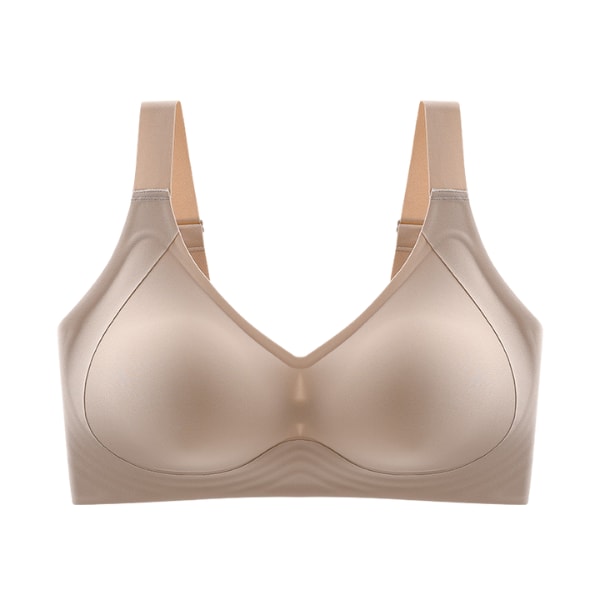 Soutien Sculpt Bege redutor e sem aro, de alta sustentação em fundo branco.