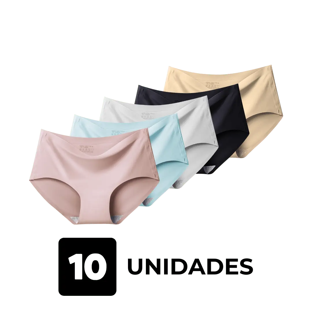 Kit com 10 Cuecas Sem Costura em Microfibra – Le Liss