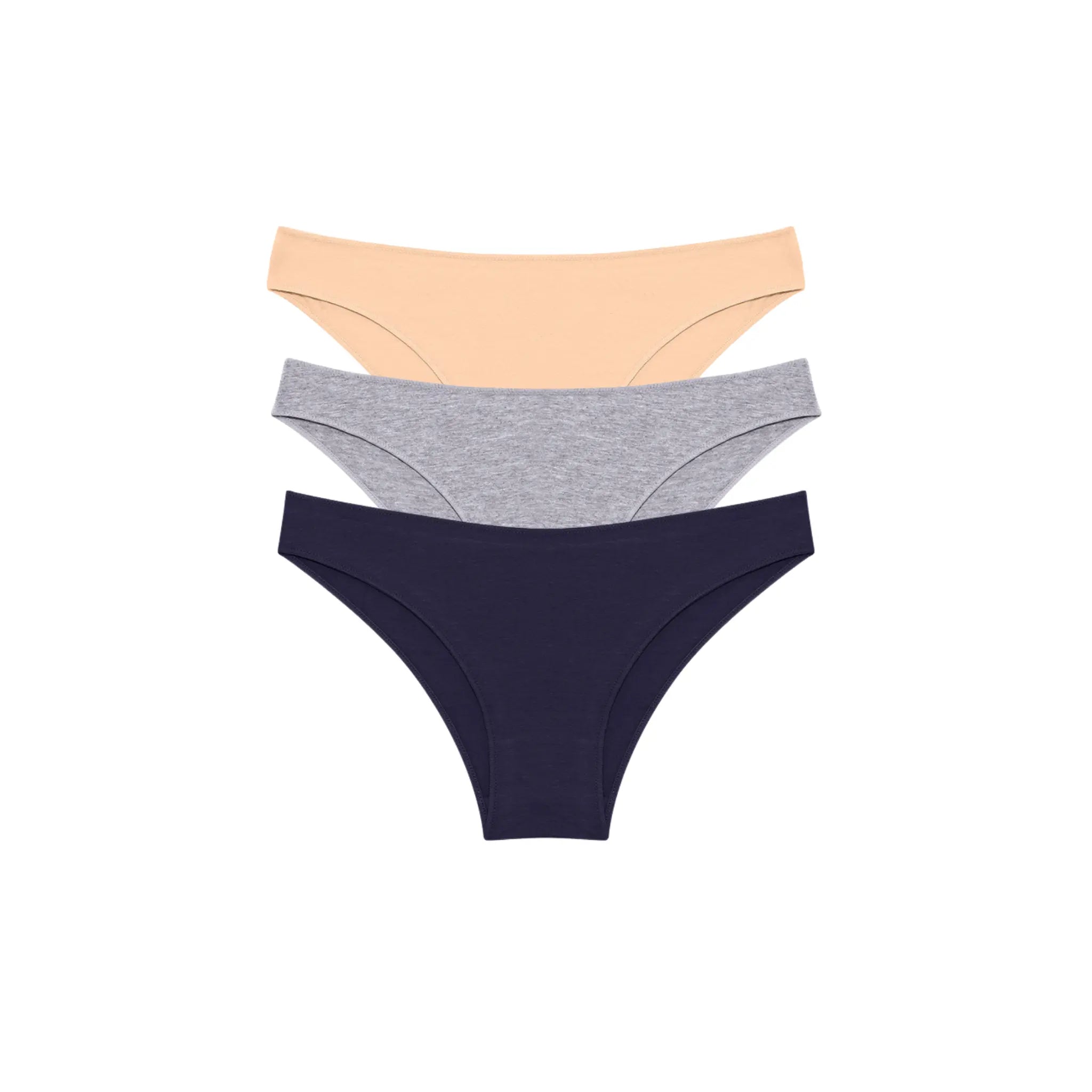 Kit 3 Cuecas de Algodão com Cintura Média – Le Liss