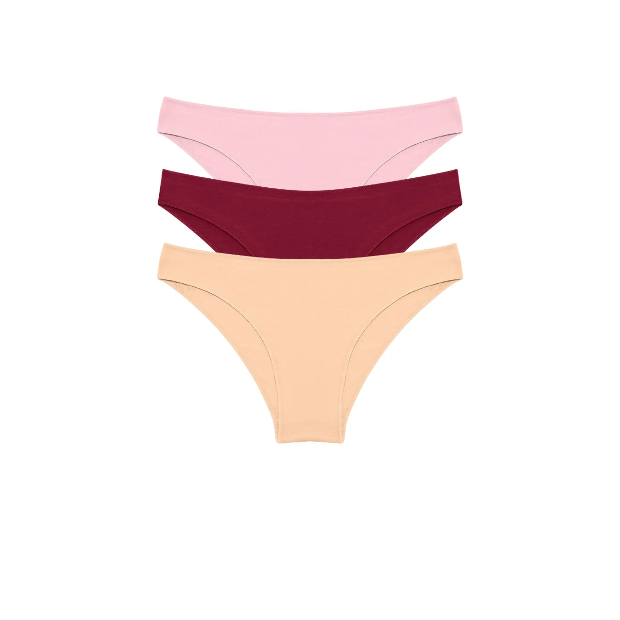 Kit 3 Cuecas de Algodão com Cintura Média – Le Liss