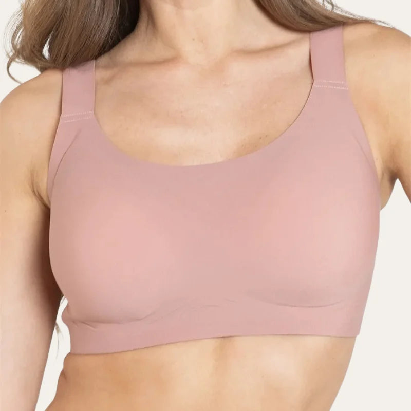 Soutien Aura Rosé sem aro Le Liss ajustado ao corpo vista frontal