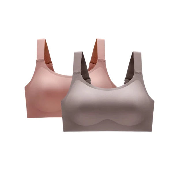 Pack com soutiens sem aro Comfort Plus nas cores nude e rosé.