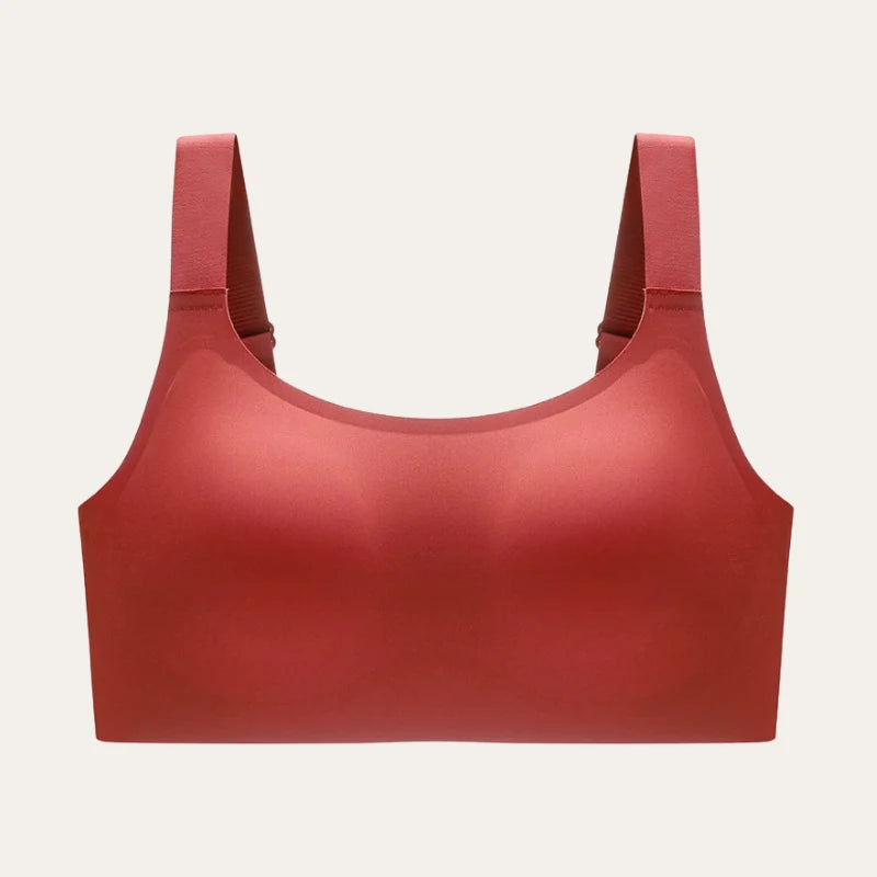 Soutien Aura Vermelho Le Liss sem aro com design liso e alças largas