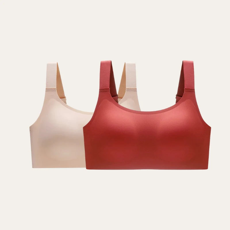 Pack 2 Soutien Aura Le Liss sem aro nas cores vermelho e bege