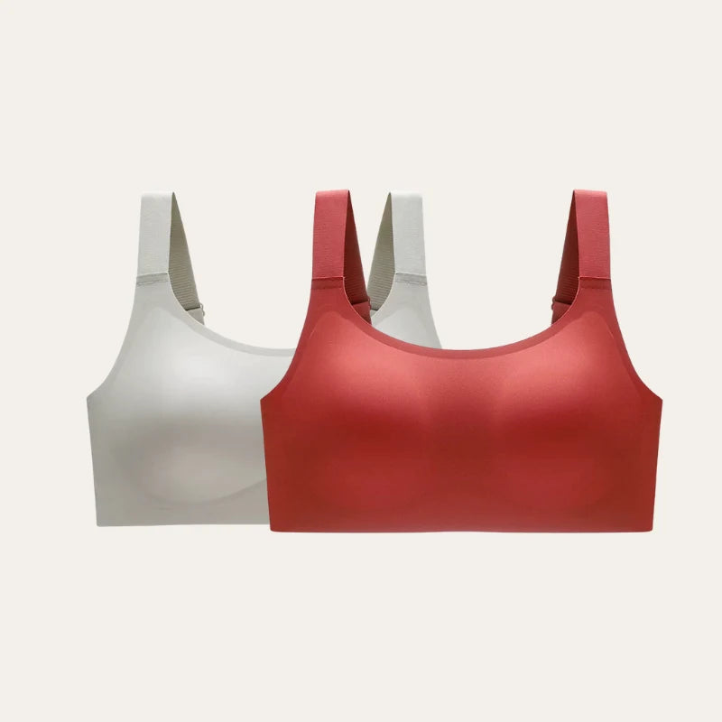 Pack 2 Soutien Aura Le Liss sem aro nas cores vermelho e greige