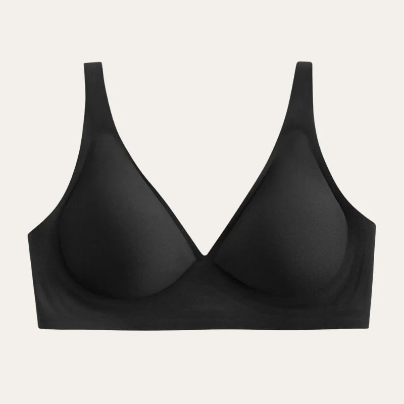 Soutien Bela preto Le Liss sem aro, produto isolado com decote em V minimalista