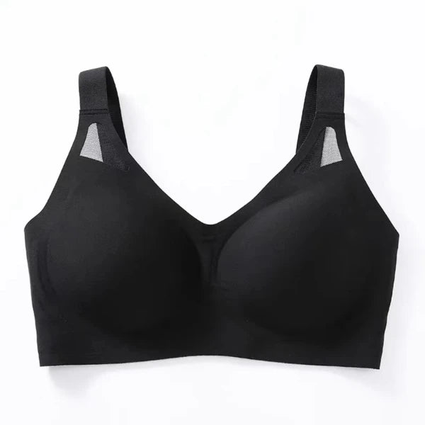 Soutien CrossLift sem aro preto em fundo branco.