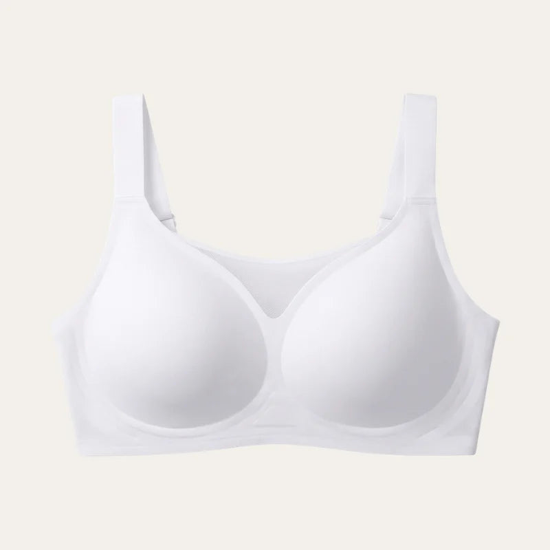 Soutien Nabel Le Liss branco sem aros com insert em tule imagem de produto fundo neutro