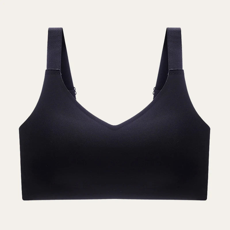 Soutien Grace preto Le Liss com design sem aro, copas moldadas e tecido elástico que garante sustentação confortável.