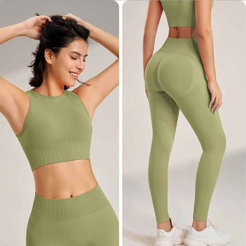 Conjunto fitness feminino, roupa de treino secagem rápida, sutiã de exercício feminino, calça cintura alta, conjunto yoga feminino, roupas de corrida feminina, fitness sem costura, conjunto esportivo feminino, roupa de ginástica feminina, conjunto treino moderno